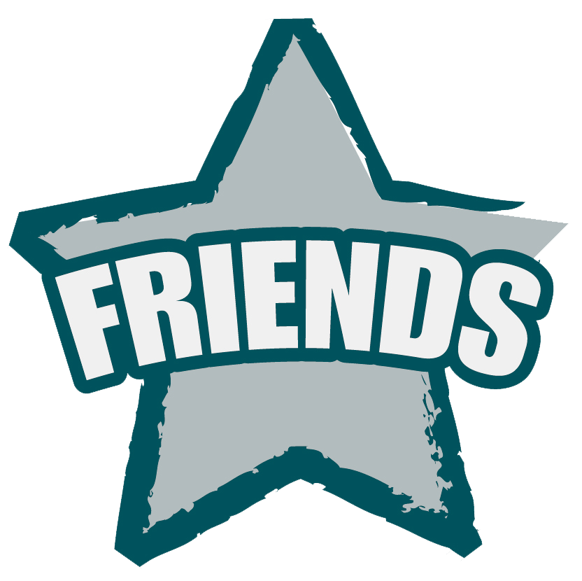 star with the word Friends on it