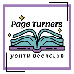 Page Turners Youth Bookclub with open book image