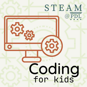 computer screen icon with "coding for kids" below