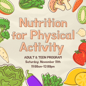Promotional graphic: "Nutrition for Physical Activity"