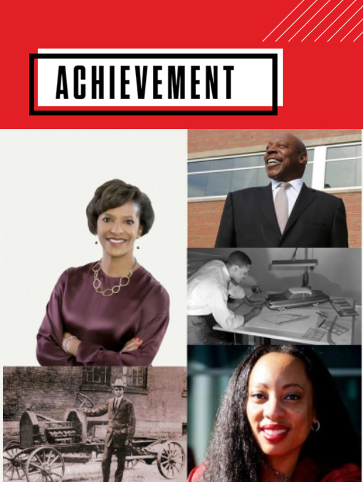 "Achievement" and various African American historical figures