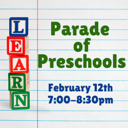 Parade of Preschools February 12th