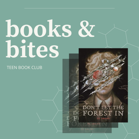 Promotional image including club name and book cover. 