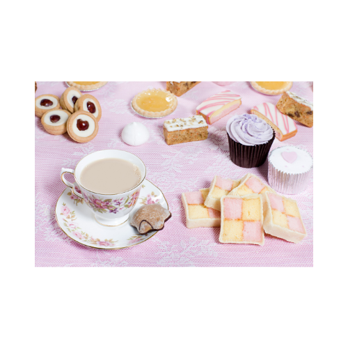 tea and cakes on table