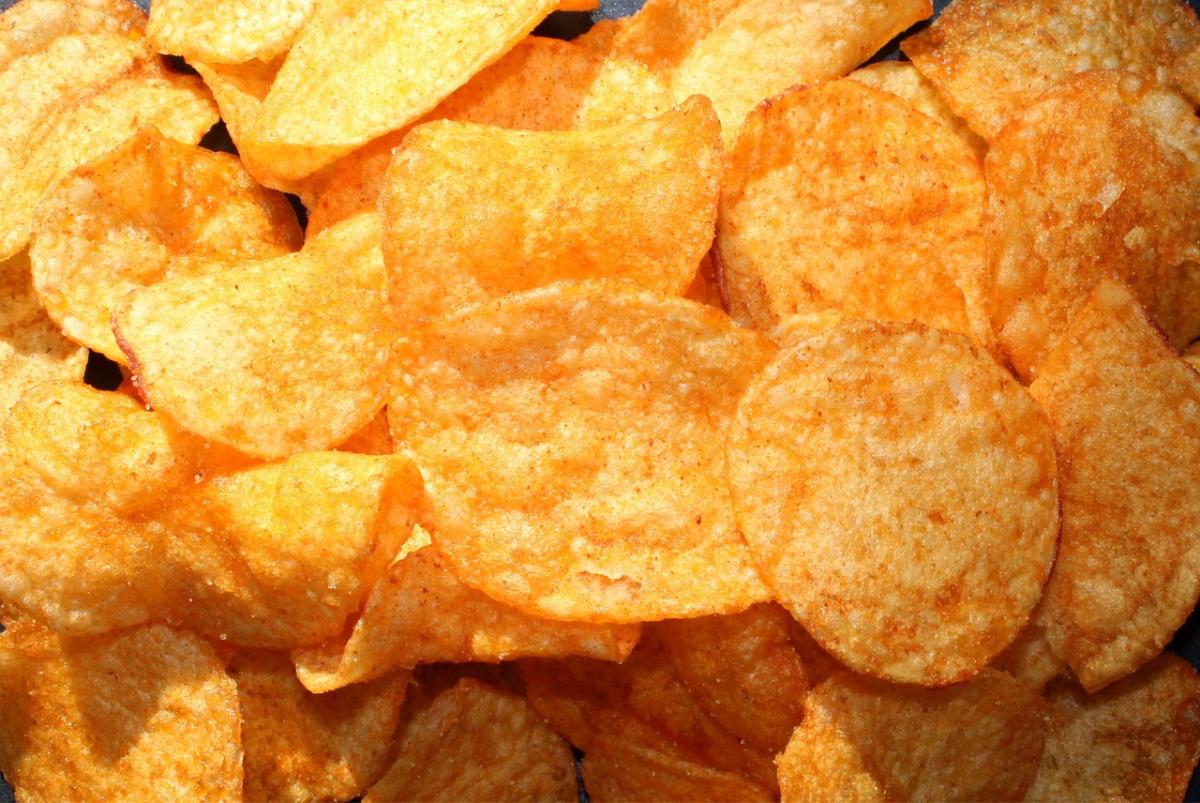 Pile of potato chips