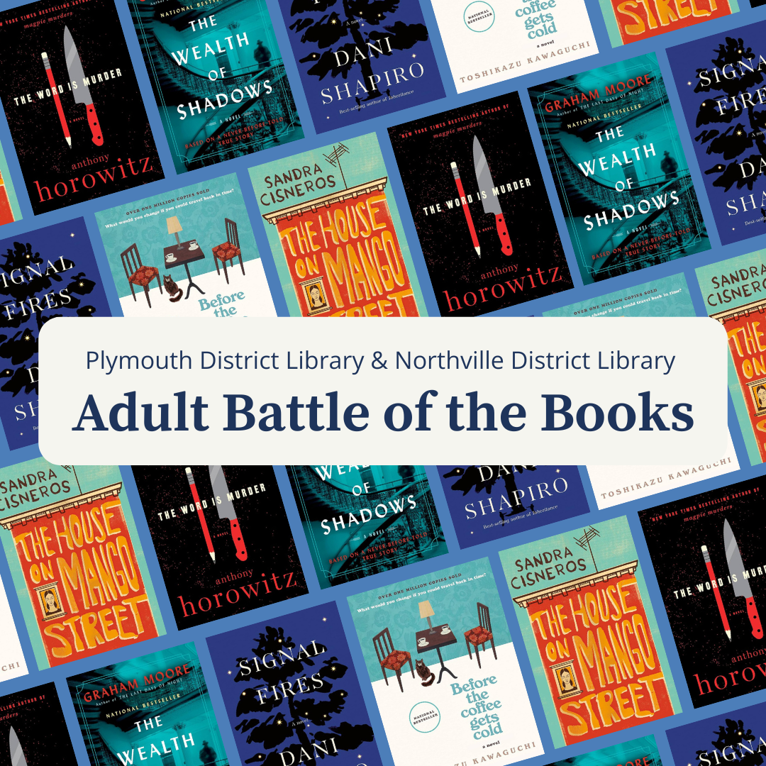 Adult Battle of the Books logo with book covers from the booklist