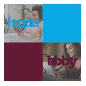 Hoopla Logo and Libby Logo